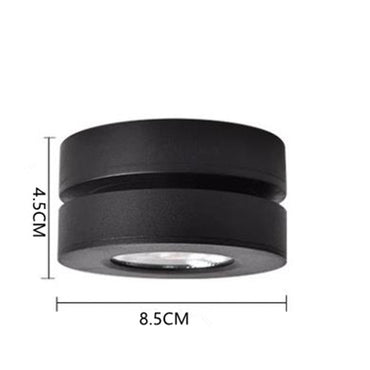 White And Black Aluminium Round Flush Mount Ceiling Light