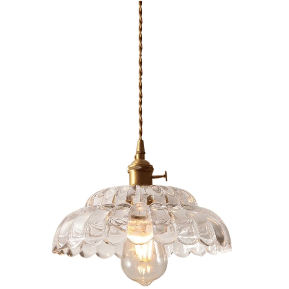 Subtle Ambient Glow Clear Glass Vintage Pendant Light