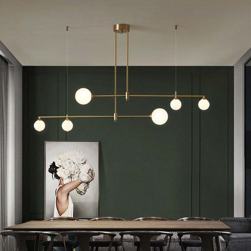Golden Bubble Glass With Copper Pendant Light For Ambience