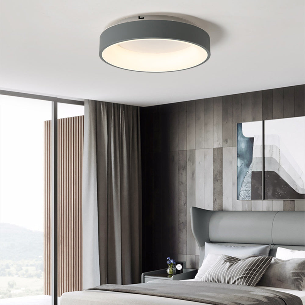 White Or Grey Uniform Glow Concave Ceiling Light