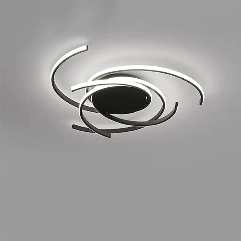 Black Or White Multi Arc Design Modern Arc Ceiling Light