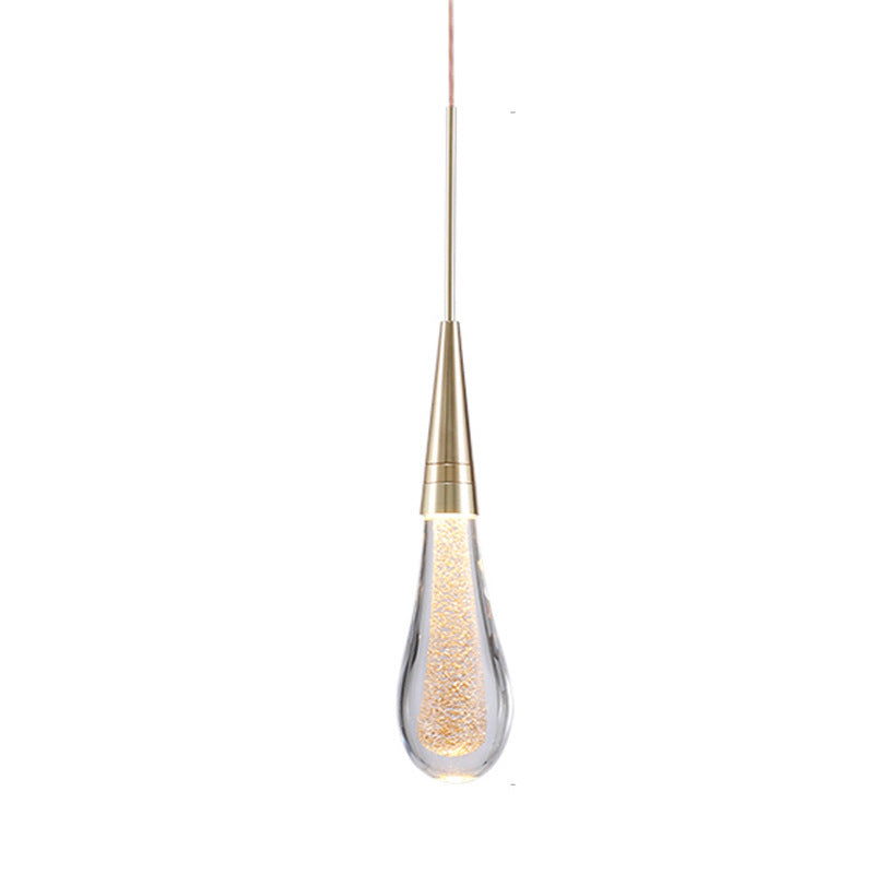 Ambient Glow Gold Crystal Pendant Light