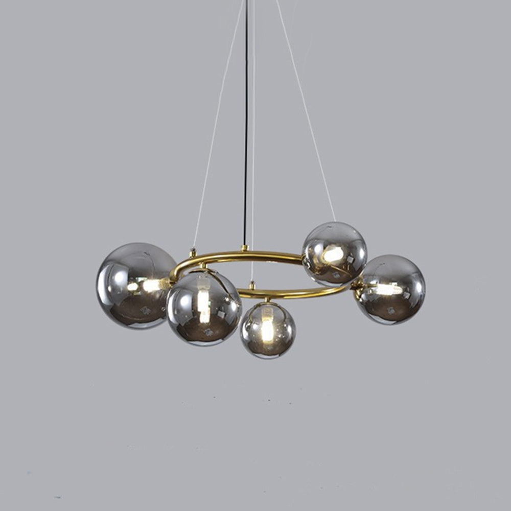 Modern Wave Pendant Light In Metal And Glass Durable