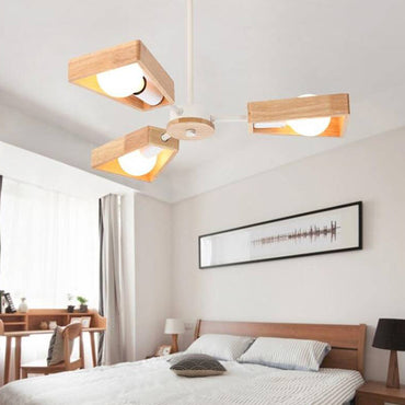 Rotatable Nordic Wooden Pendant Light