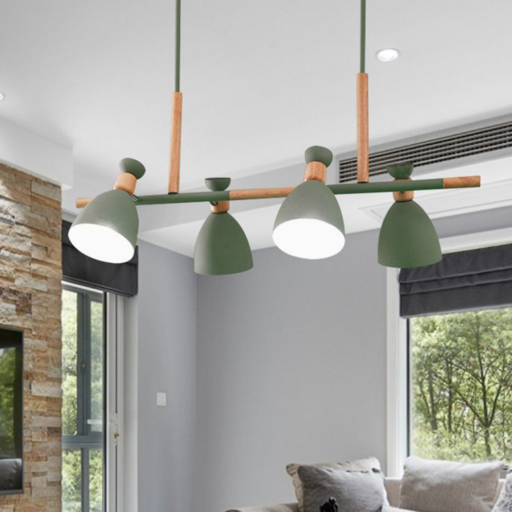 Warm Ambience Nordic Wood Rope Pendant Light