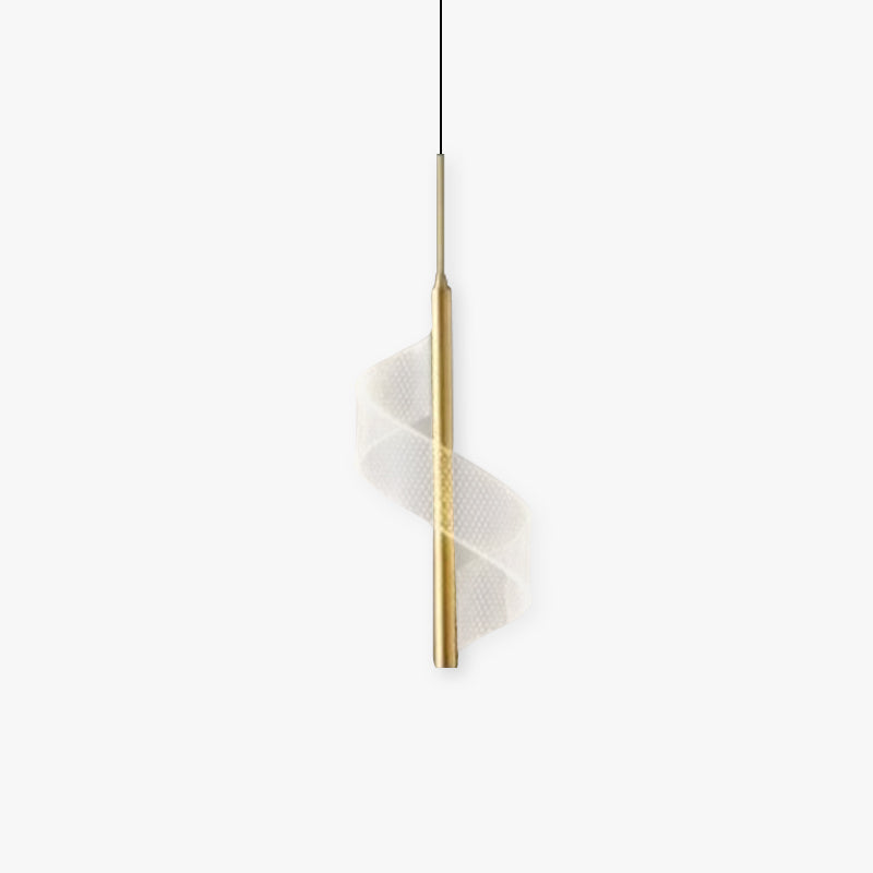 Pendant Vintage Gold Light Ribbon For Ambience