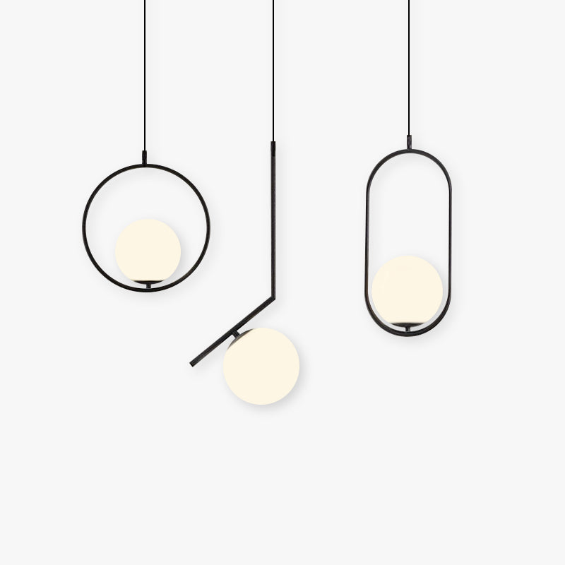 Glass And Metal Globe Pendant Light For Ambience Arisha