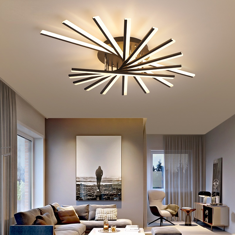 Linear Flush Mount Ceiling Light Four Finishes LineaGlow