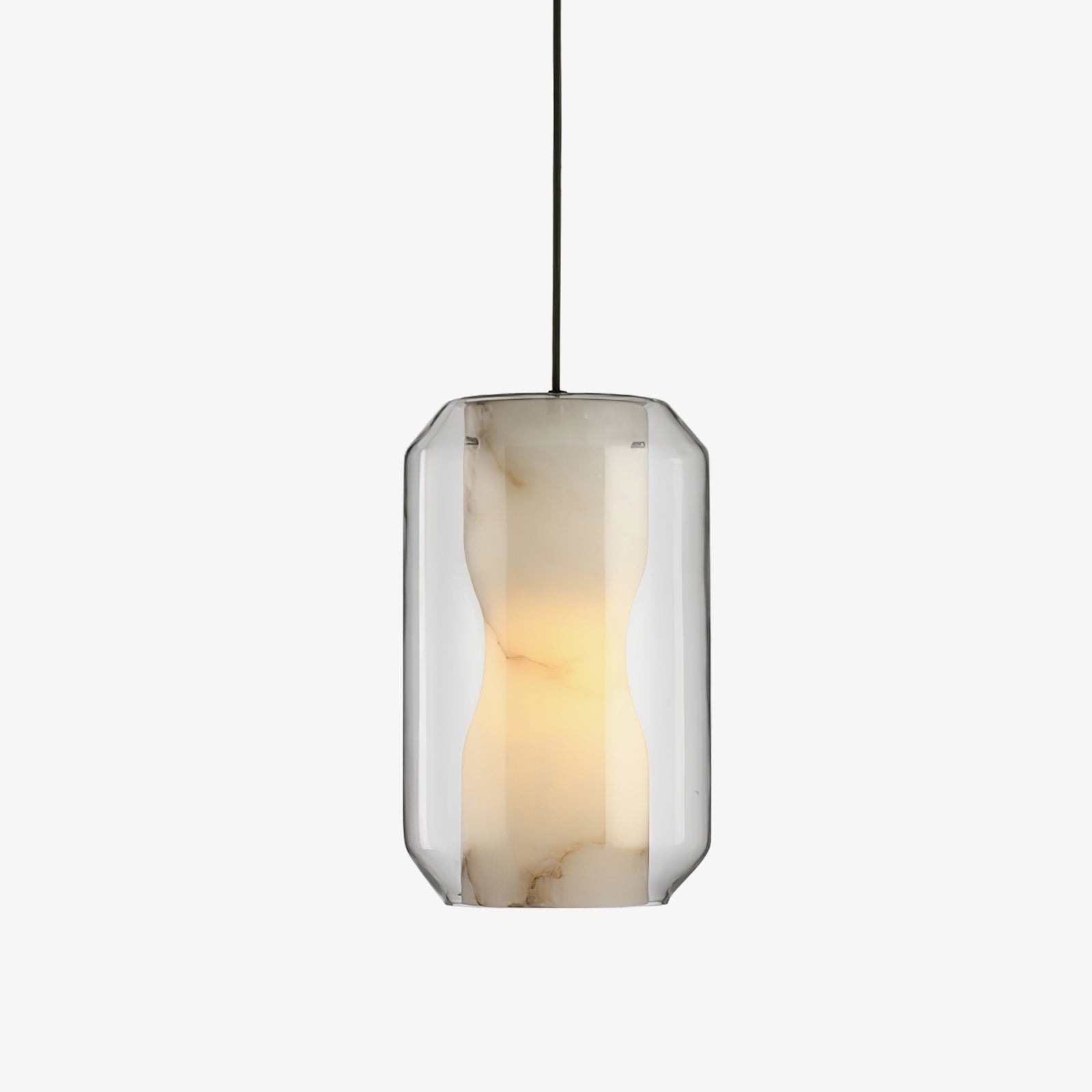 Warm Glow Pendant Light With Alabaster Glass