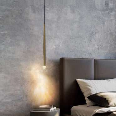 Illumination Ample With Light Pendant Linear Gold