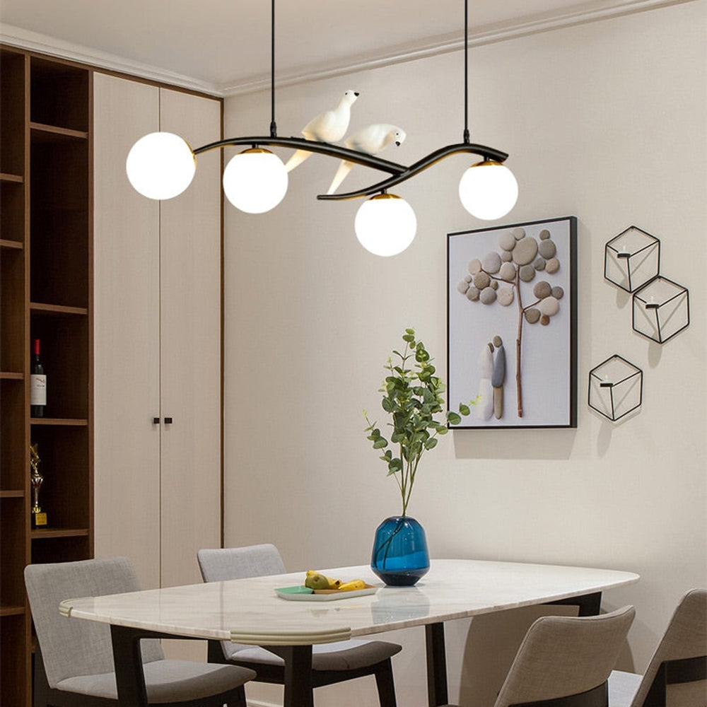 Dual Color Finish Bird Pendant Light With Ambient Glow
