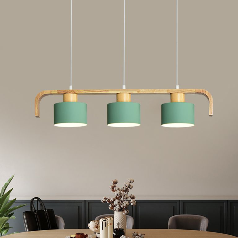 Cylinder Pendant Light Nordic Bamboo Calming Glow
