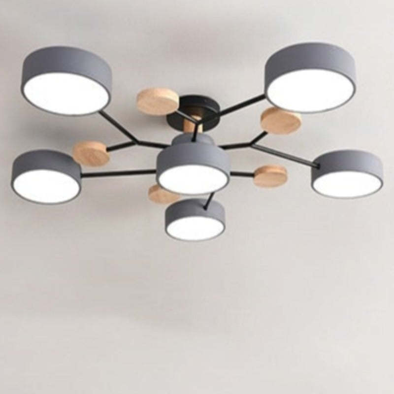 Living Room And Dining Area Ceiling Light Wooden Round