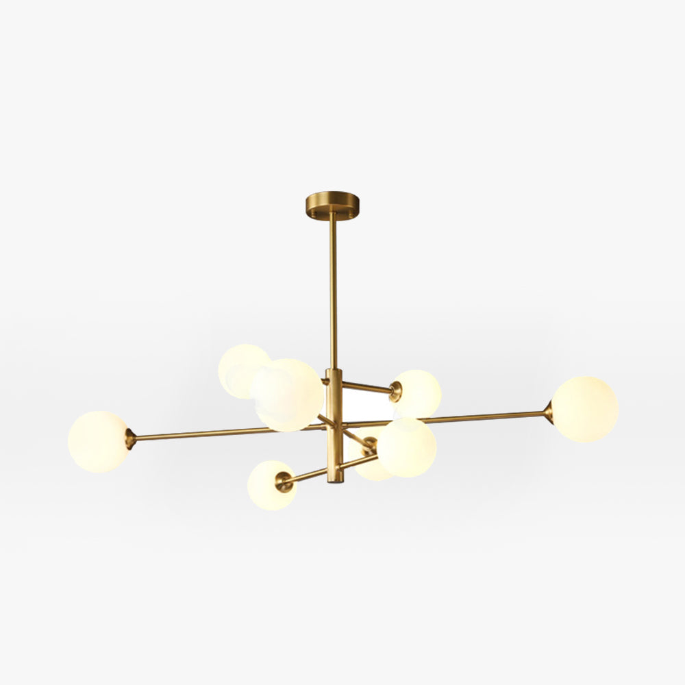 Pendant Light in Modern Copper and Black Glass Shade
