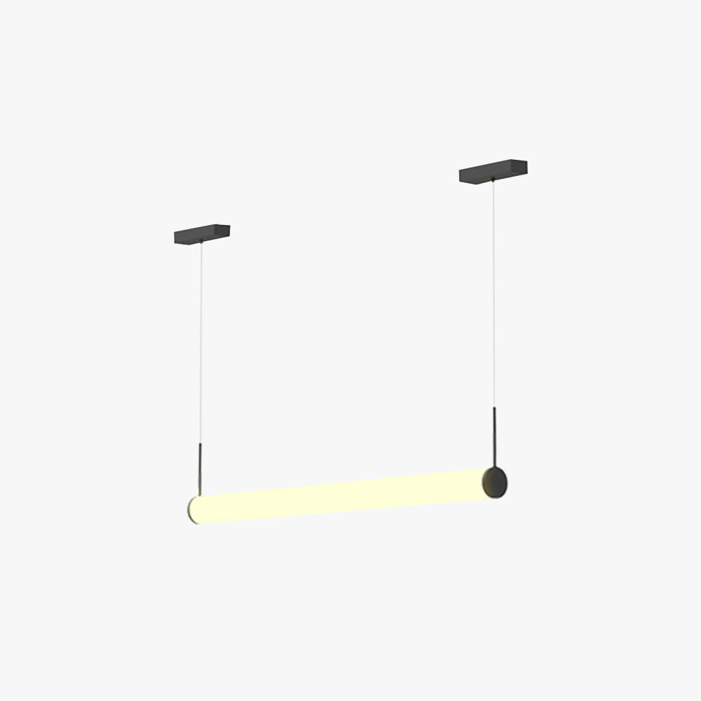 White Metal And Acrylic Durable Cylinder Pendant Light