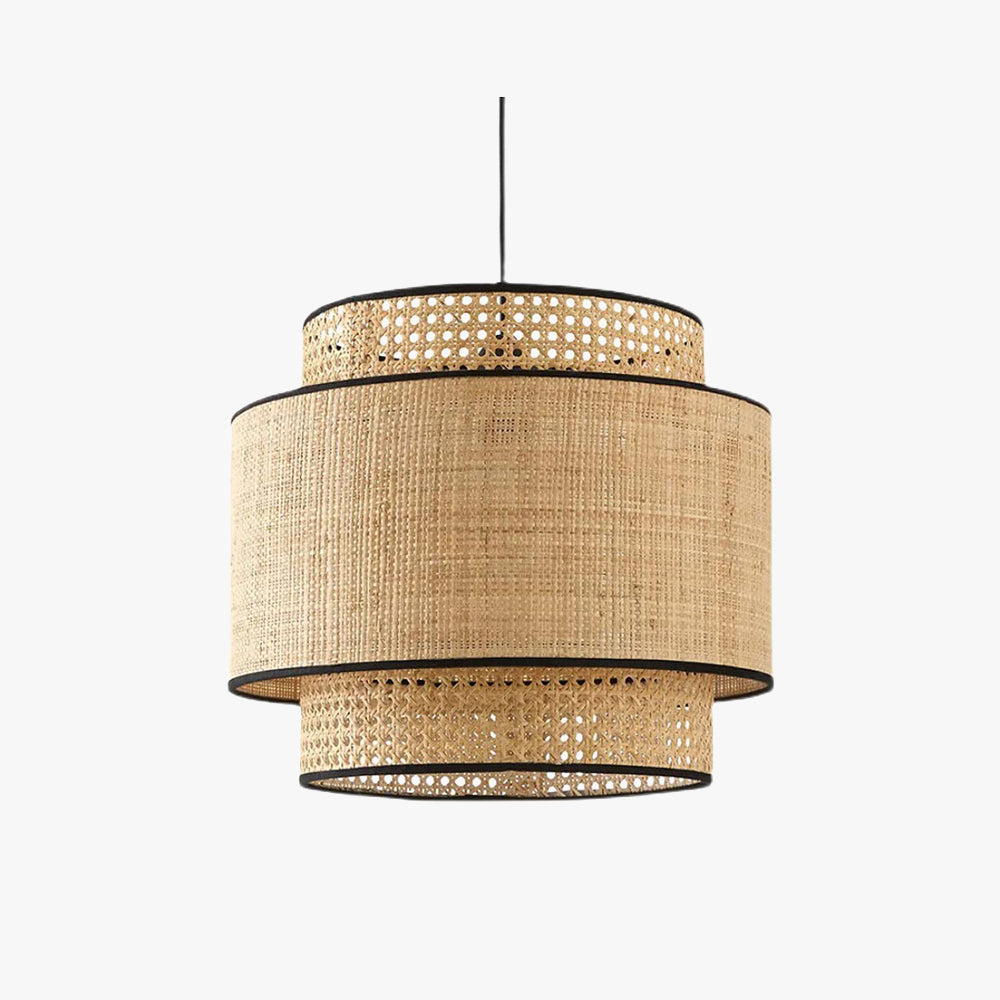Cozy Spaces Pendant Light in Metal and Rattan