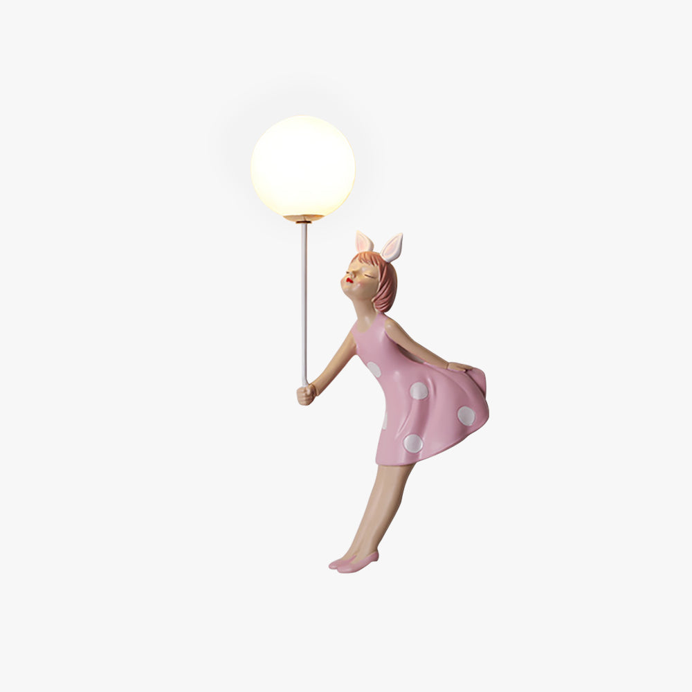 Balloon Wall Lamp For Kids Room In Blush Pink