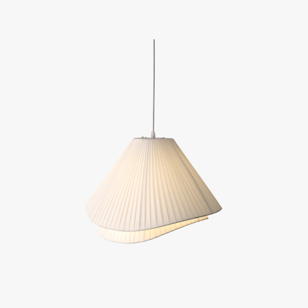 Soft Glow LED Pendant Light With Layered Fabric