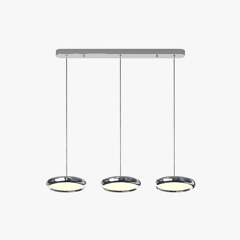 Metal Pendant Light With Acrylic Shade Circular Minimalist