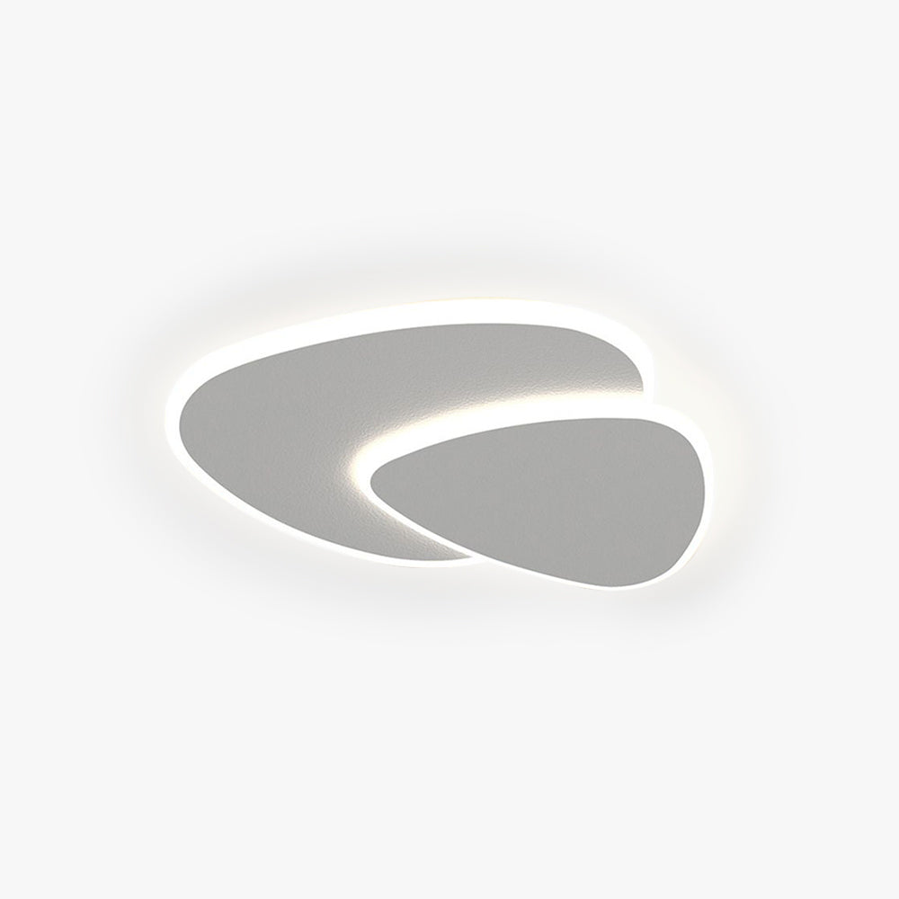 Flush Mount Ceiling Light Oval Double Layer Geometric