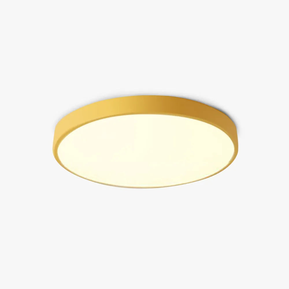 Multicolour Shade Round Aurora Flush Ceiling Light For Bedroom