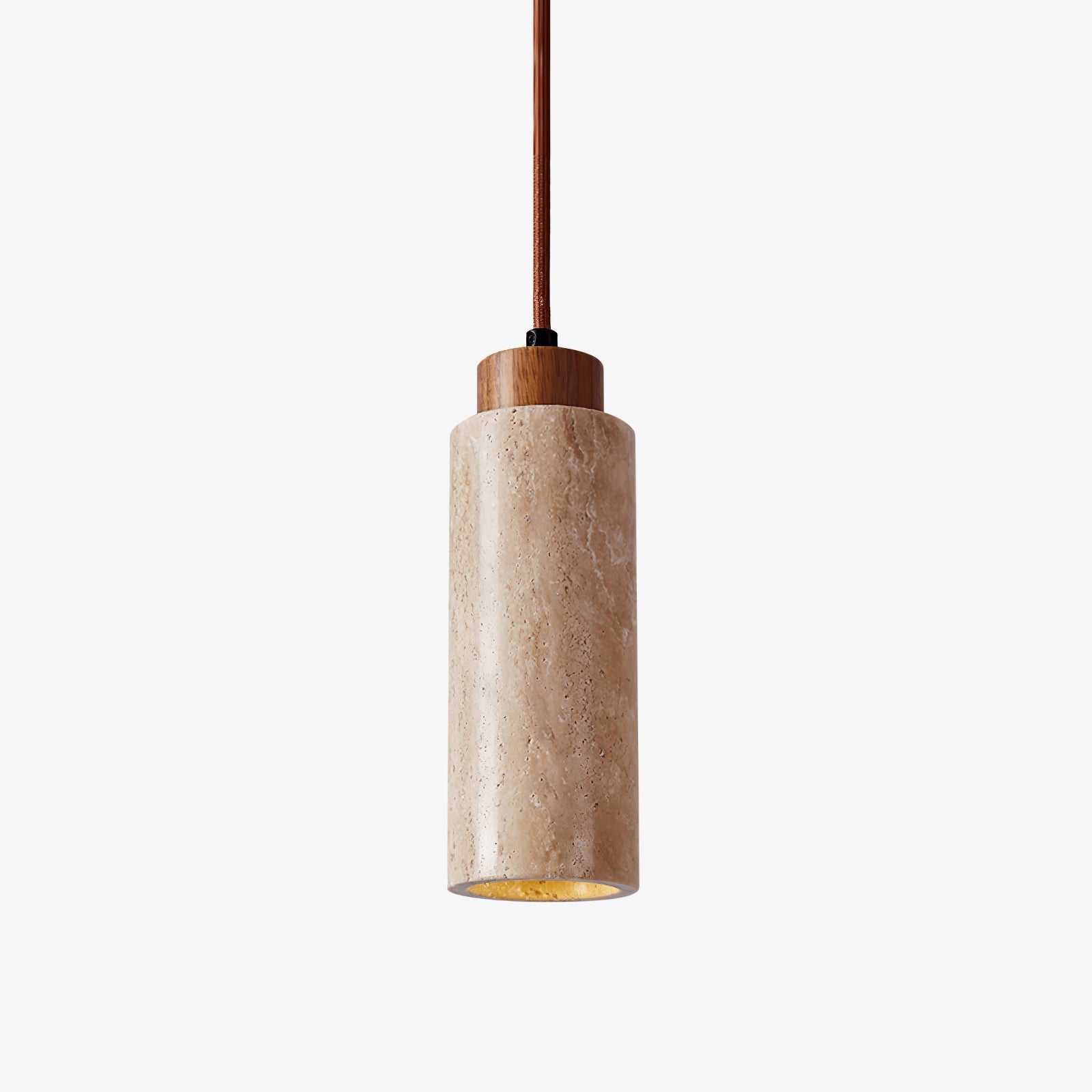Pendant Light With Warm Ambient Glow Travertine