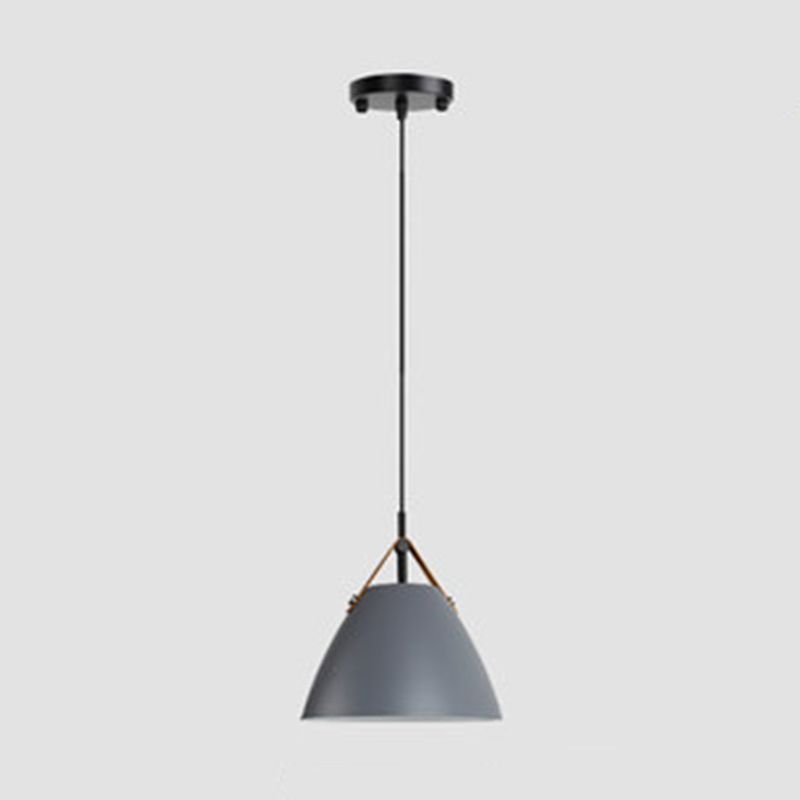 Black White Dimmable Metal Pendant Shaped Frisbee Light