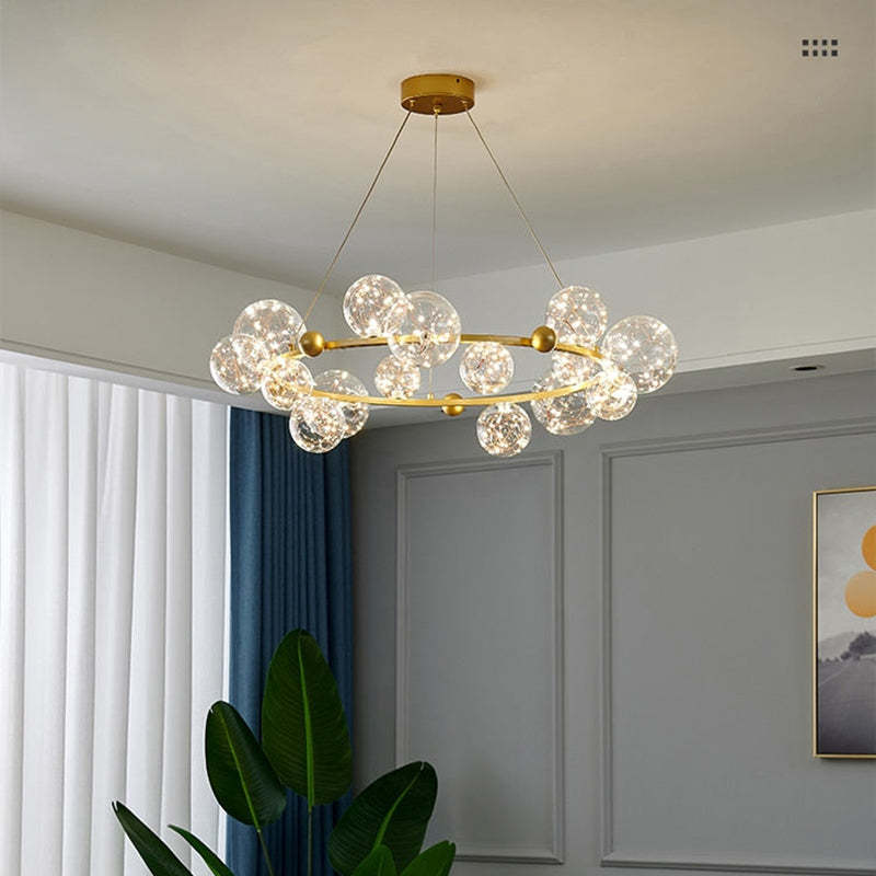 Warm Glow Glass Art Deco Pendant Light