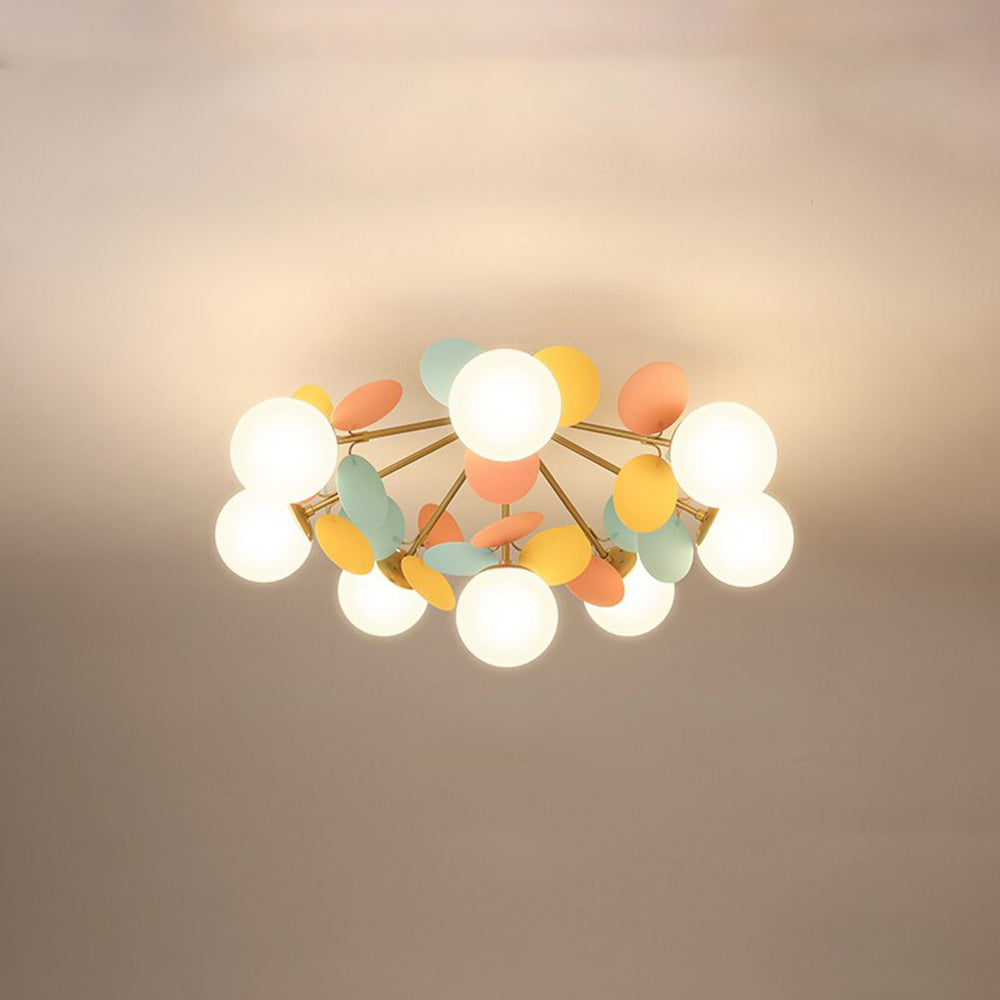 Chandelier Ceiling Floral Branch Multicoloured For Living Room