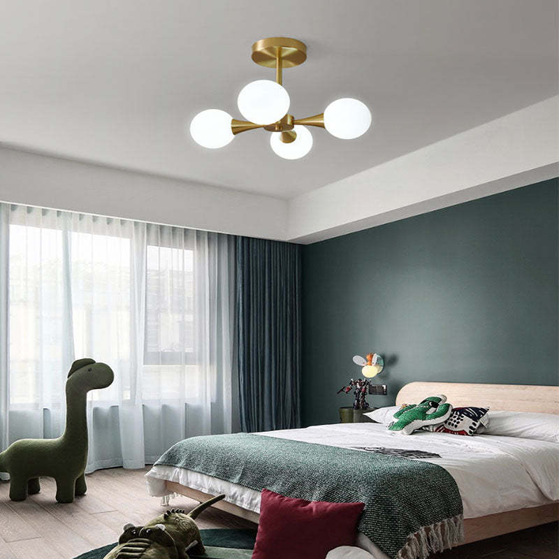Glass Bubble Contemporary Aurora Ceiling Mount Flush Light