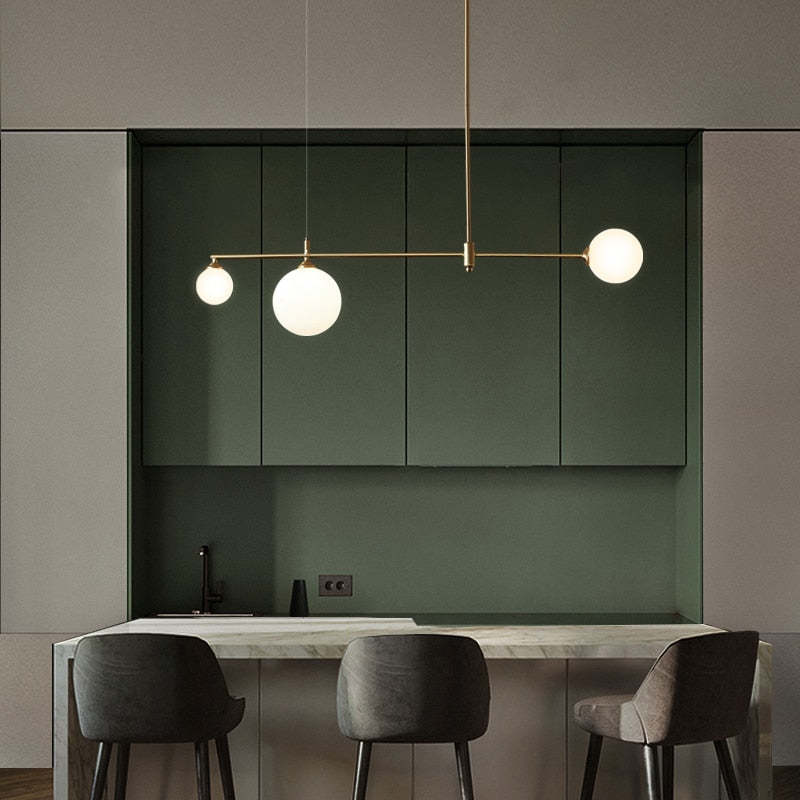 Golden Bubble Glass With Copper Pendant Light For Ambience