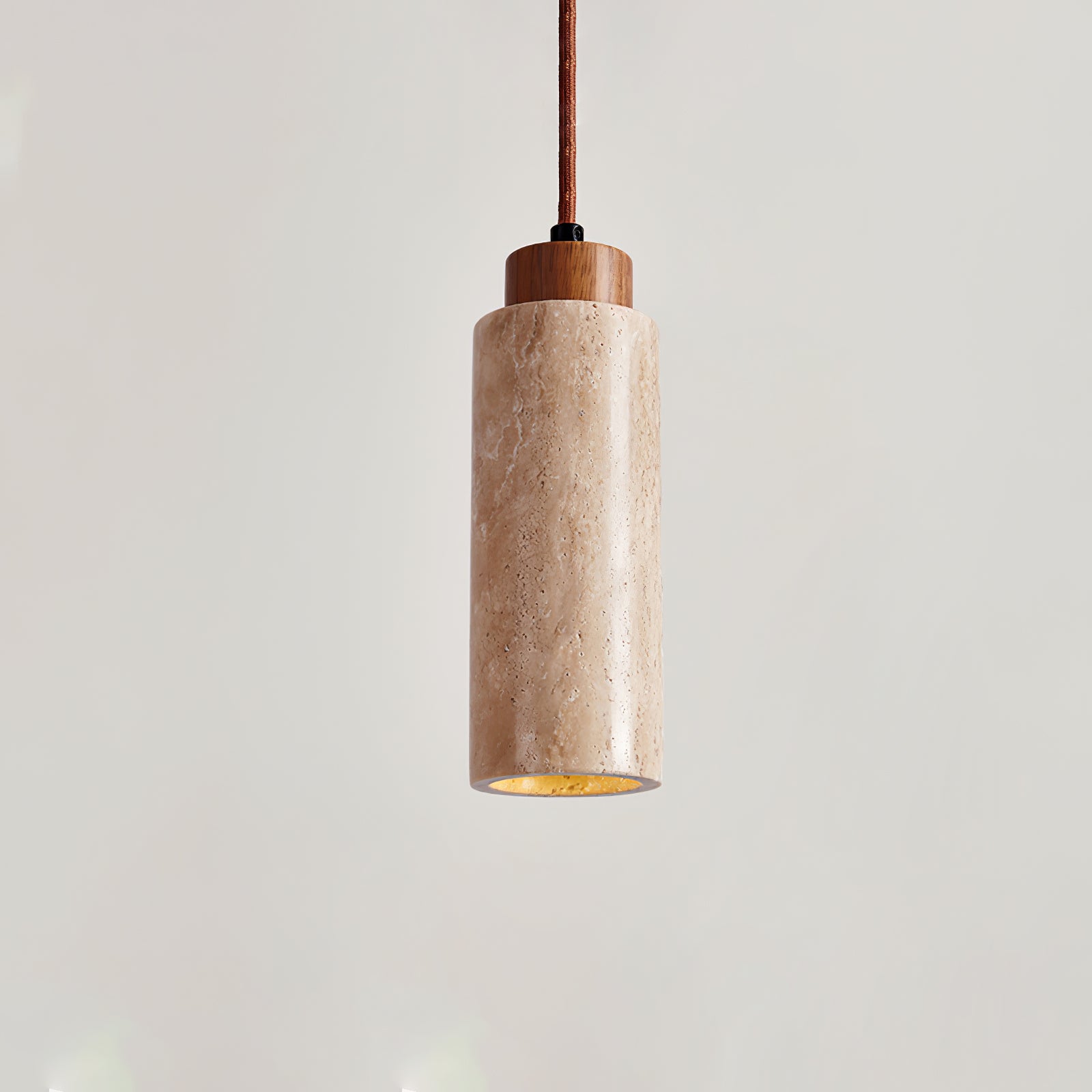 Pendant Light With Warm Ambient Glow Travertine