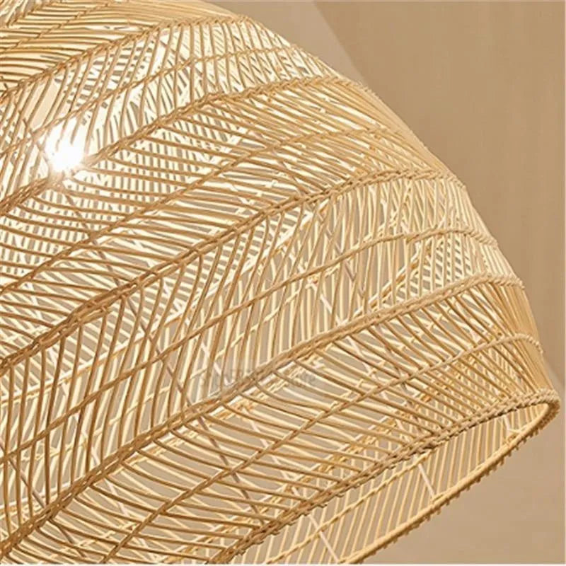 Natural Warmth Handcrafted Bamboo Rattan Pendant Light