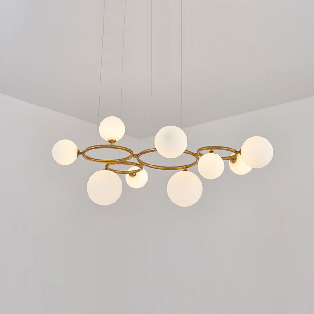 Modern Wave Pendant Light In Metal And Glass Durable