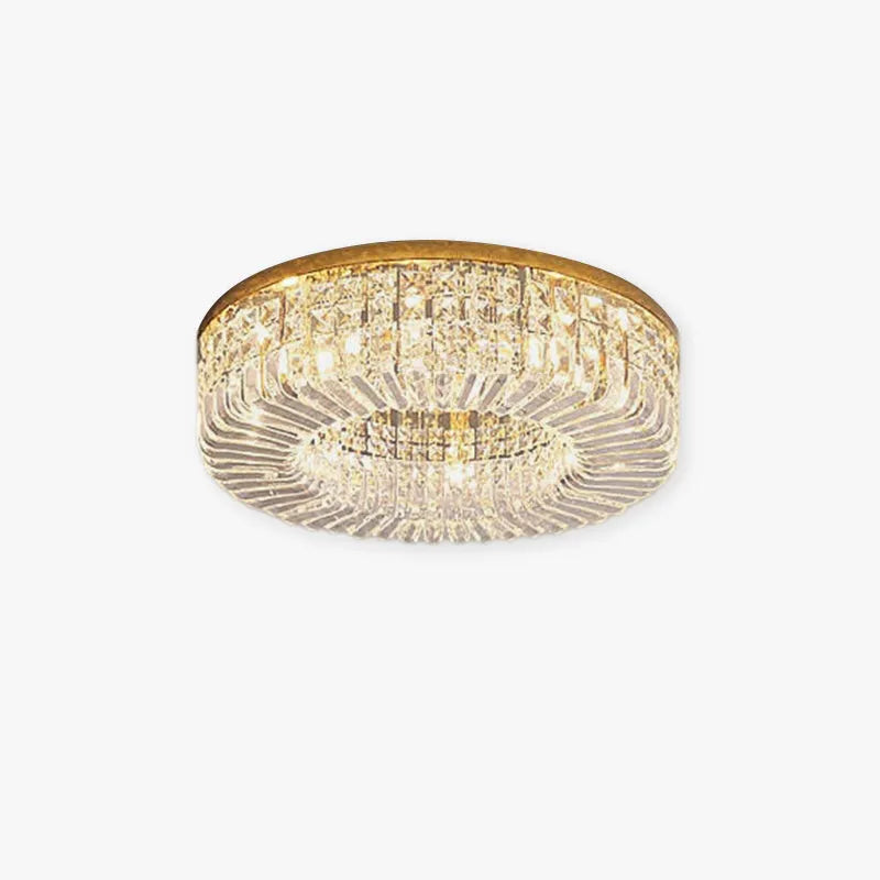 Metal Finish Nova Crystal Ceiling Mount Flush Light