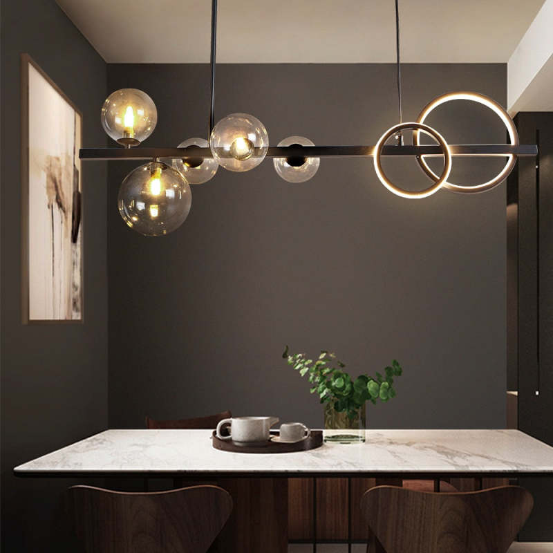 Warm Ring Glow Bubble Circle Pendant Light