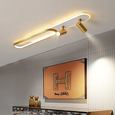 Black And Gold Finish Contemporary Ceiling Spotlight