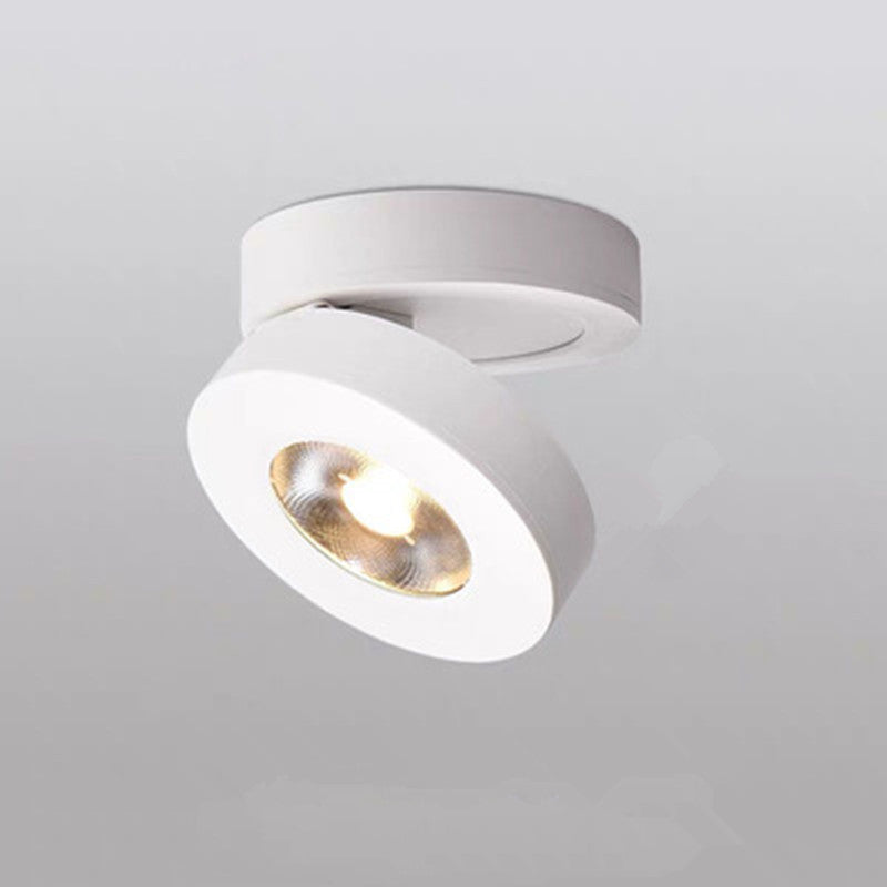 White And Black Aluminium Round Flush Mount Ceiling Light