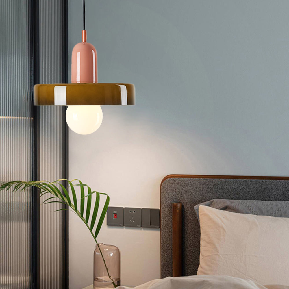 Warm Glow Vintage Glass Pendant Light