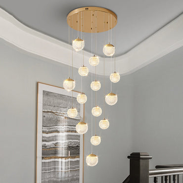 Modern Flair Pendant Light With Gold Art Deco