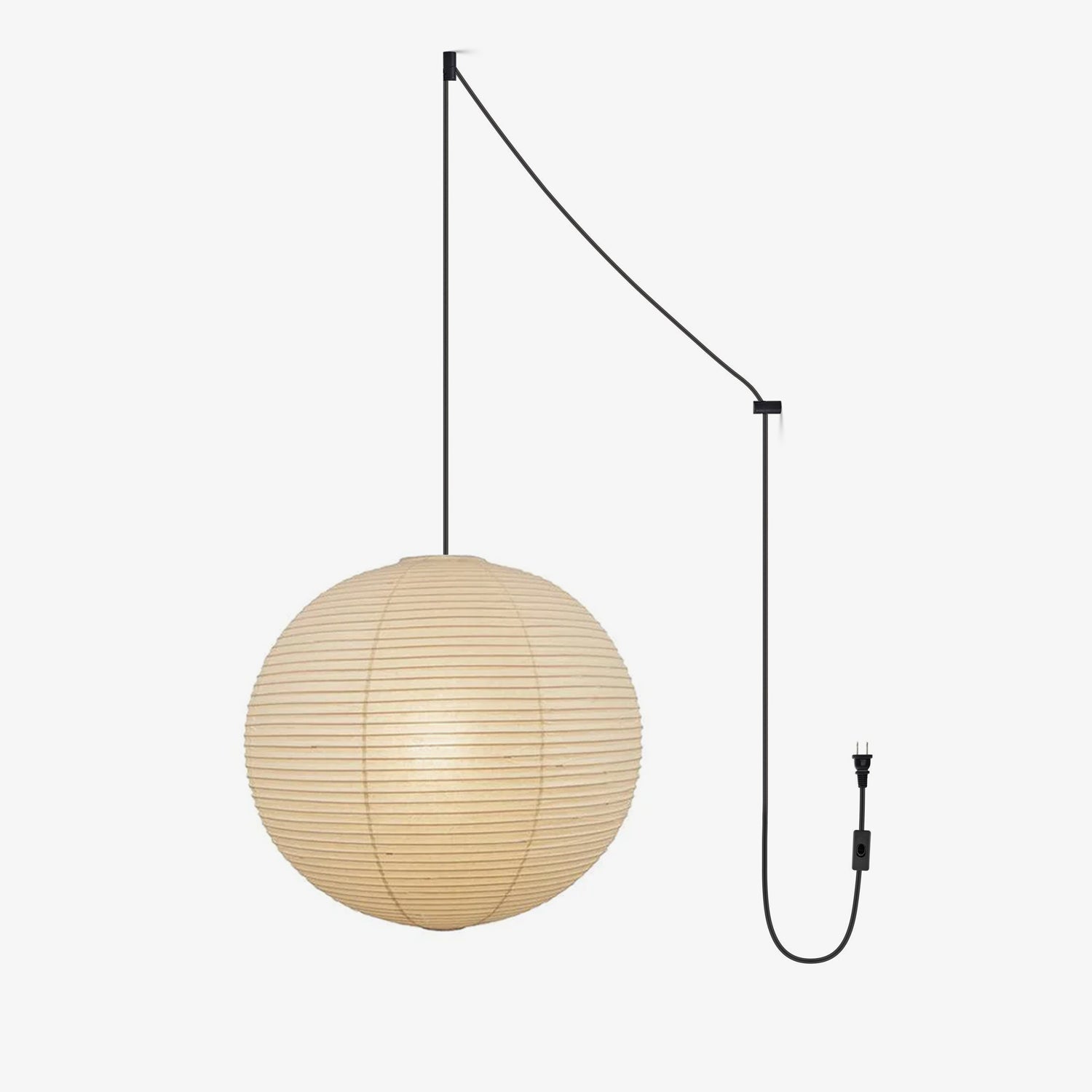 Soft Warm Washi Glow Pendant Swag Light