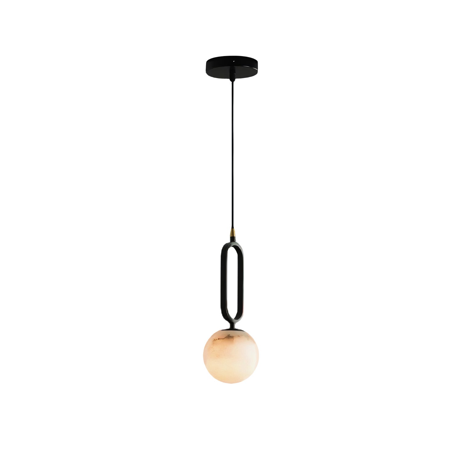 Soft Ambient Glow Elegant Alabaster Ball Pendant Light