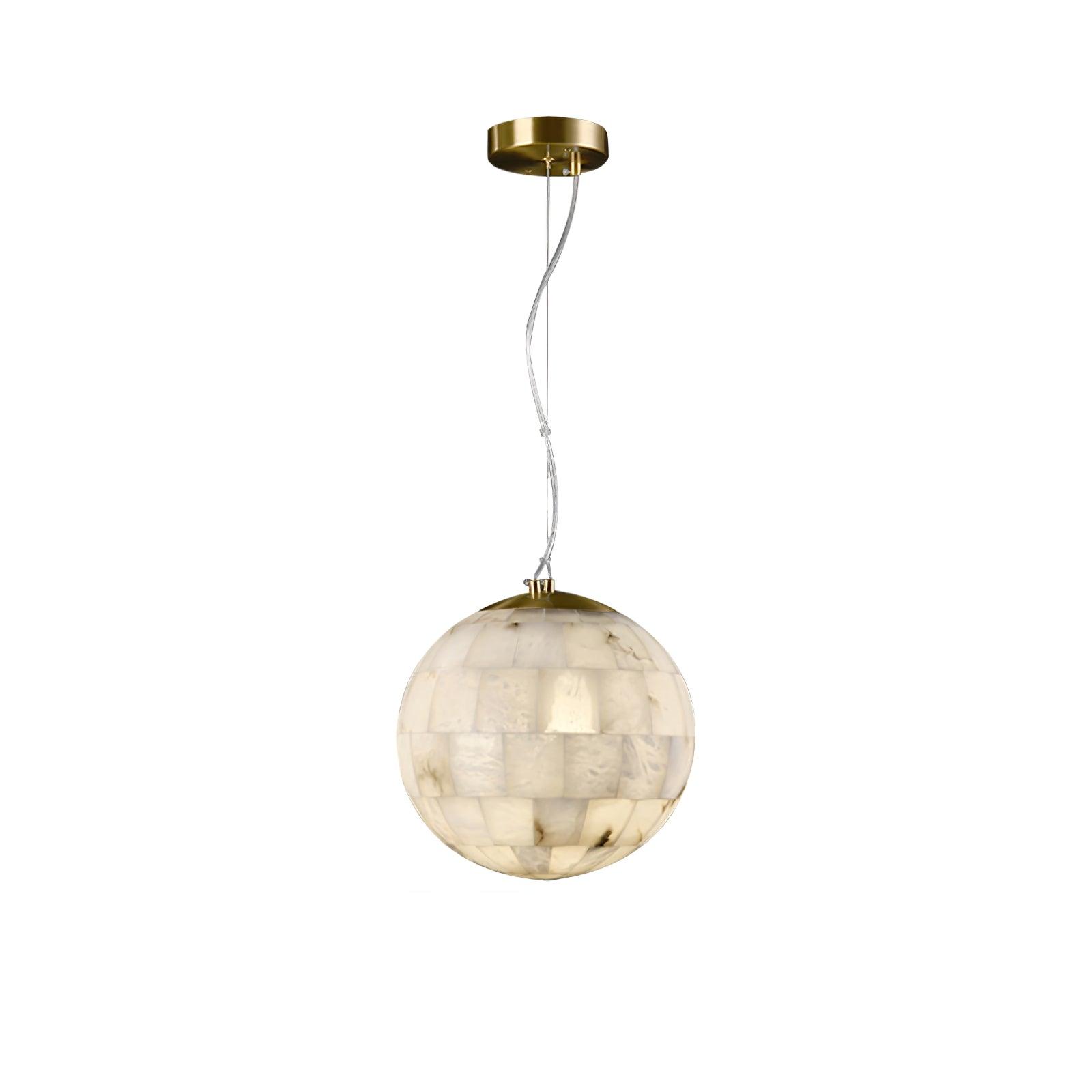 Warm Glow Pendant Lamp Alabaster Globe