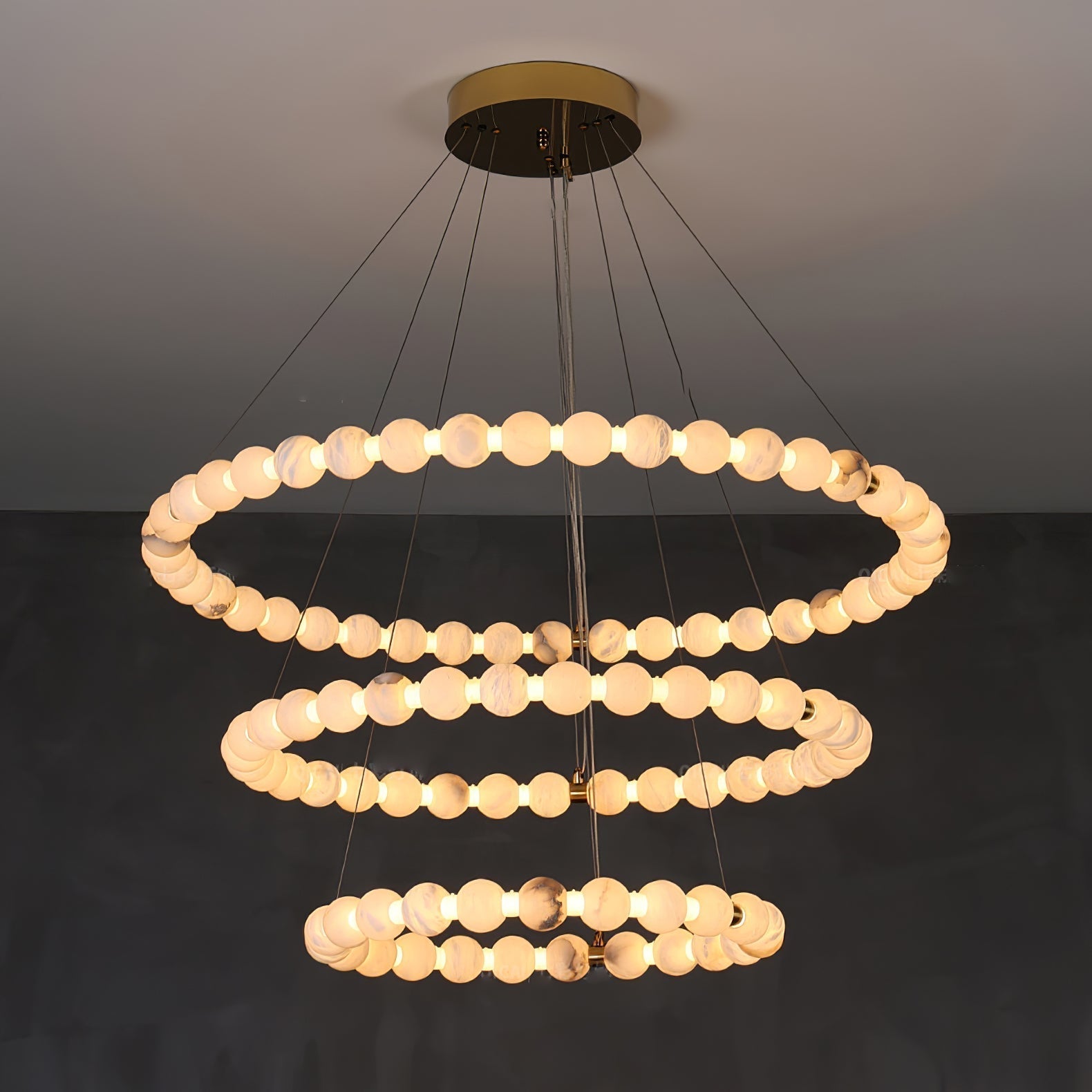 Warm Ambient Glow Delivers Alabaster Pendant Light