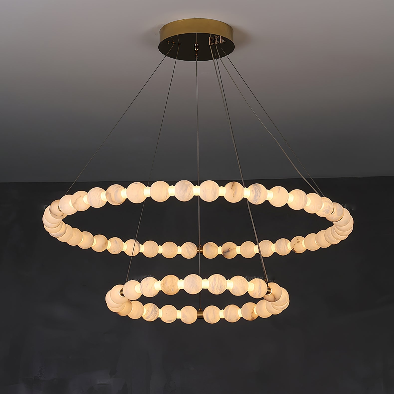 Warm Ambient Glow Delivers Alabaster Pendant Light