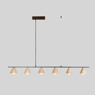 Pendant Lamp for Warm Ambience with Six Head Travertine