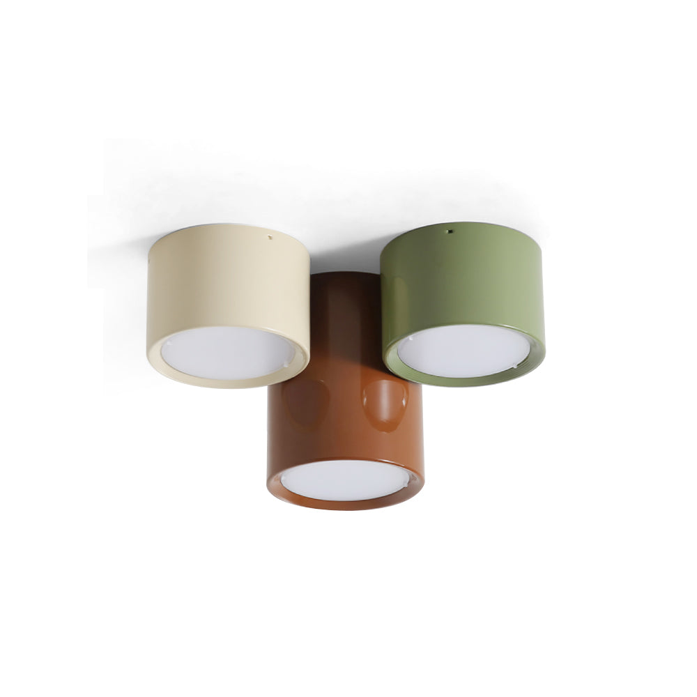 Cylindrical Minimalist Colorful Metal Ceiling Light