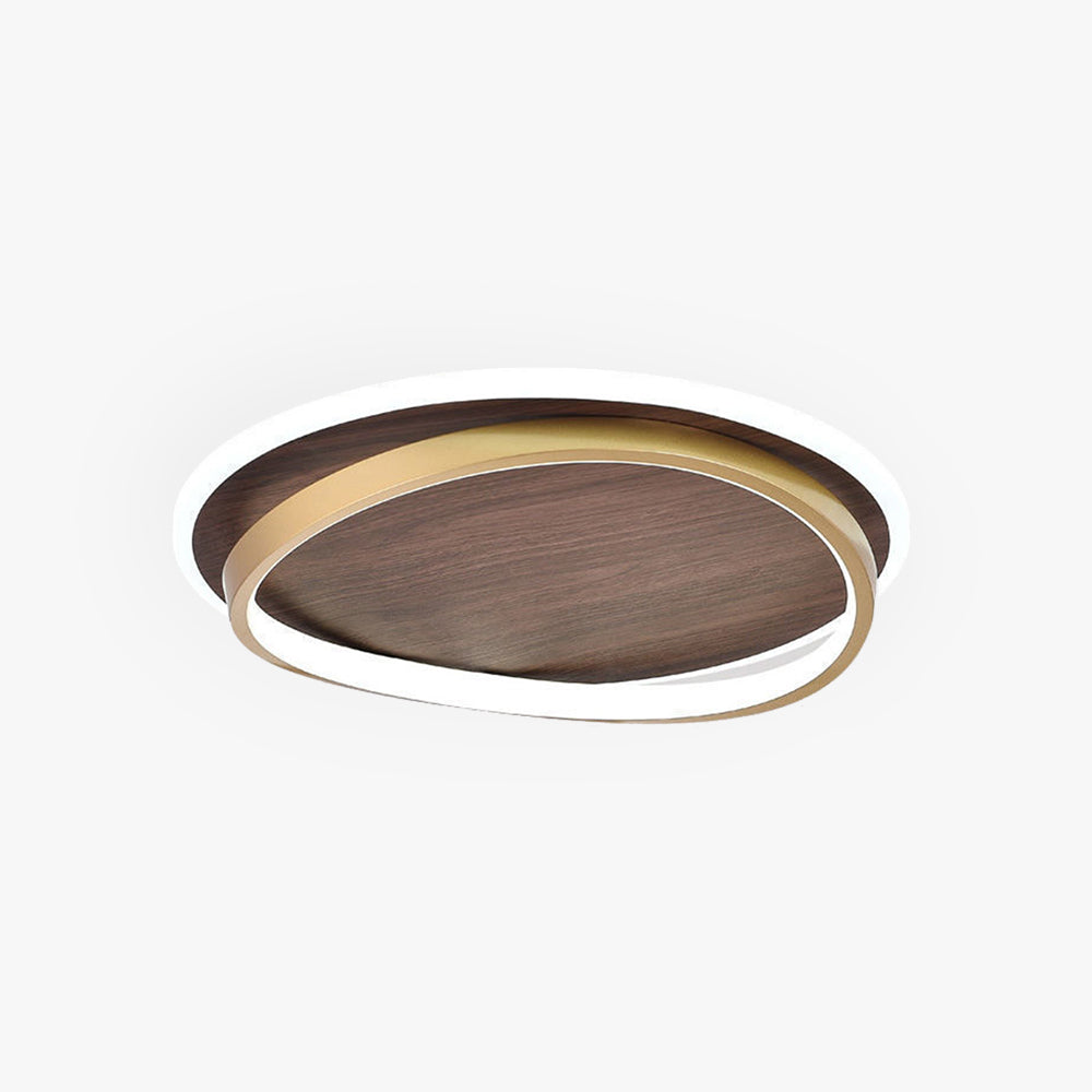Gold Metal Finish Aurora Dimmable Round Ceiling Light For Bedroom
