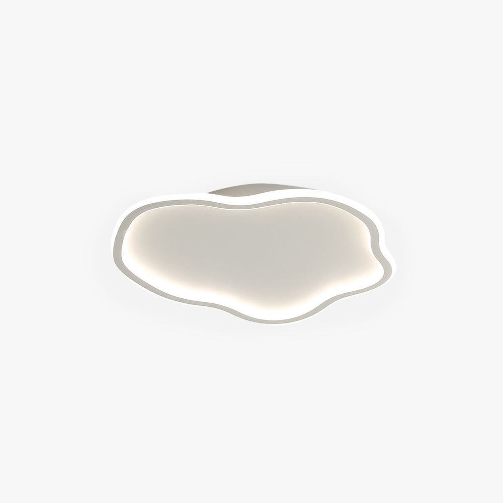 Contemporary Metal Flush Mount Ceiling Light White And Black NovaGlow
