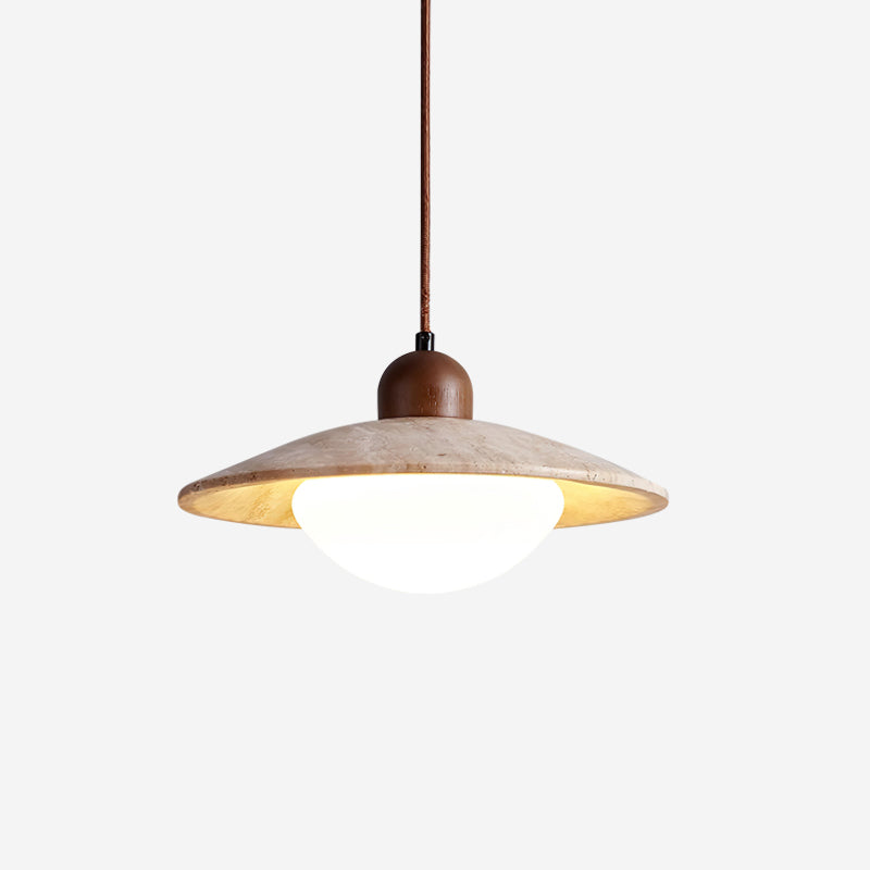 Minimalist Design Travertine Glass Pendant Lamp